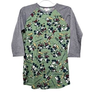 LuLaRoe Mickey Mouse & Minnie Mouse Randy Shirt XS (2-4)